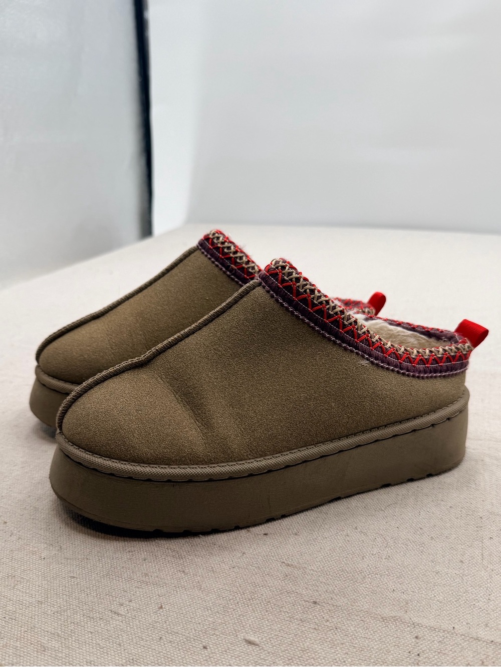 Tan Slipper Rubber Sole Shoe (Size 38)